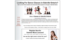 Desktop Screenshot of danceclassesoakville.com